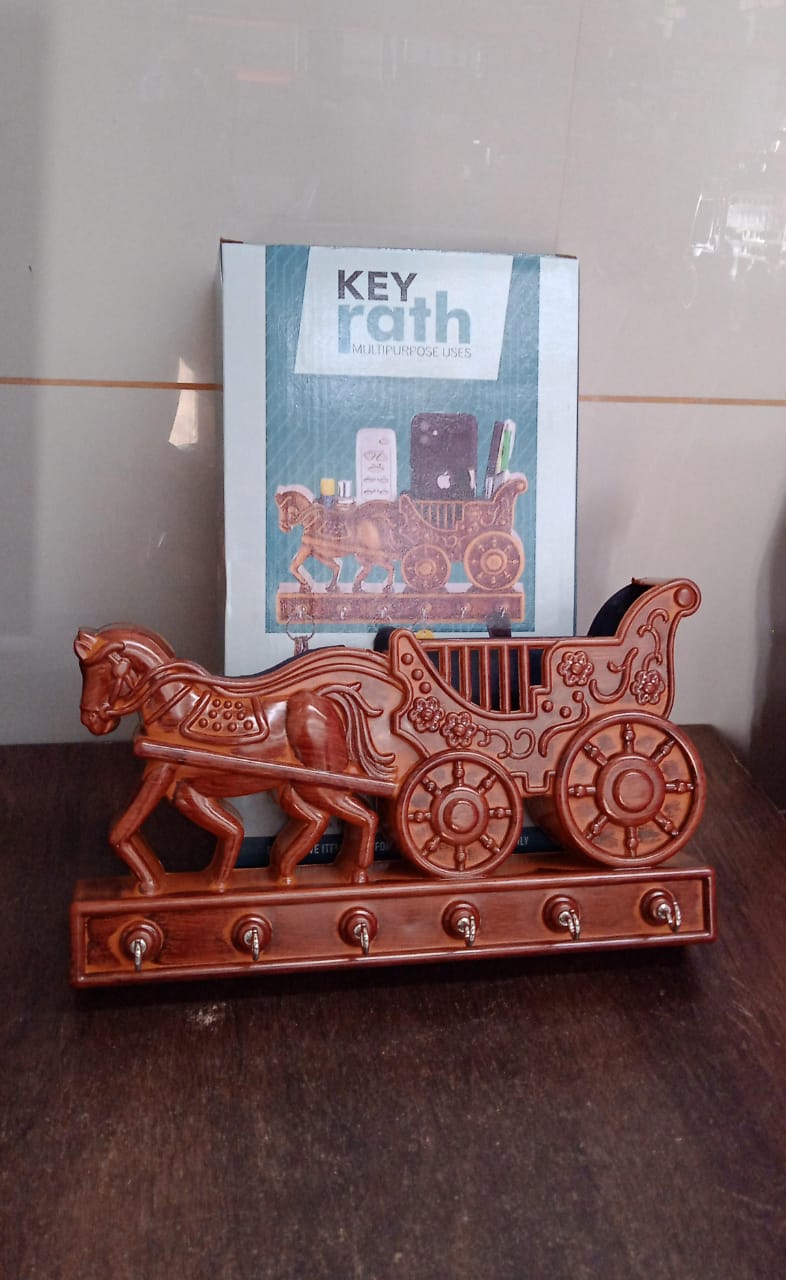 Plastic Rath Design Plastic 6 Hook Key Holder (1 Pc) Plastic Rath Design Plastic 6 Hook Key Holder (1 Pc)